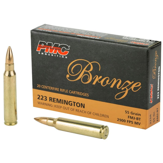 PMC Bronze .223 Rem Rifle Ammo - 55 Grain | FMJ-BT