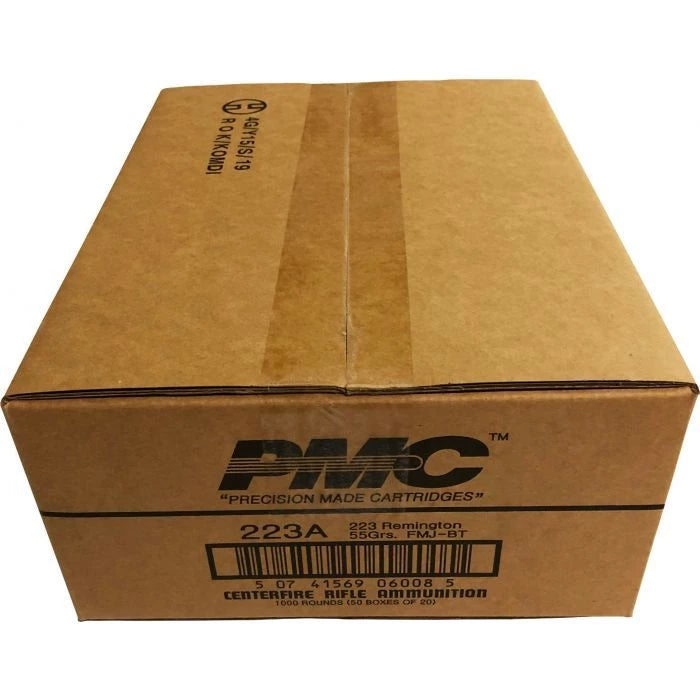 PMC Bronze .223 Rem Rifle Ammo - 55 Grain | FMJ-BT (1000 Rounds)