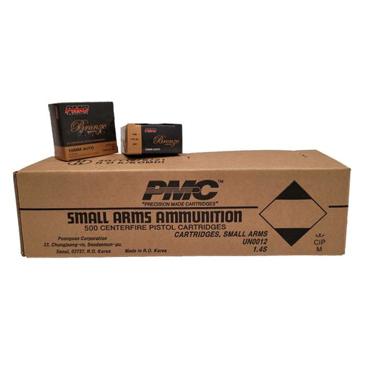 PMC Bronze 10mm Handgun Ammo - 170 Grain | JHP (500 Round Case)