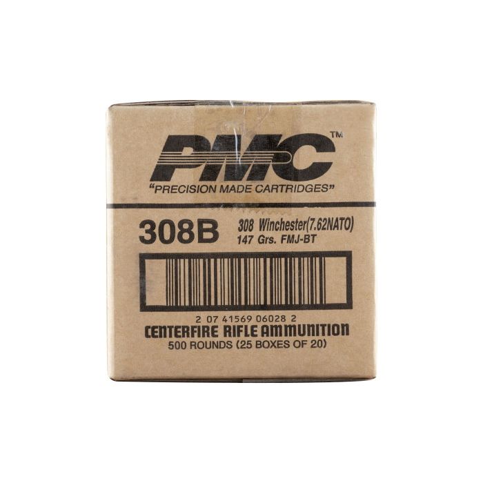 PMC Bronze .308 Winchester Rifle Ammo - 147 Grain | FMJ-BT (500 Round Case)